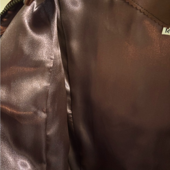 CAbi Women’s Dark Brown 100% Leather Moto Vest with snap belt, size M - Picture 4 of 12